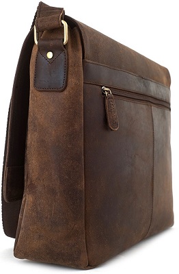 LEABAGS Oxford Messenger Bag aus echtem Büffel-Leder im Vintage Look 