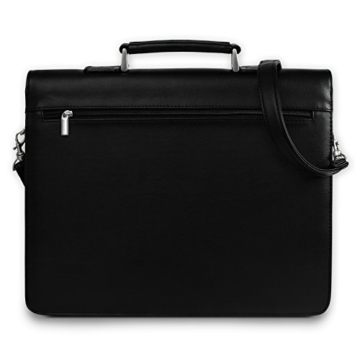 Bag Street Aktentasche Herren schwarz Kunstleder-Aktentasche Aktenkoffer Bürotasche mit Fee-Anhänger von SilberDream OTJ117S - 4