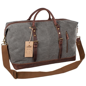 S-ZONE Canvas Reisetasche Weekender Damen Herren